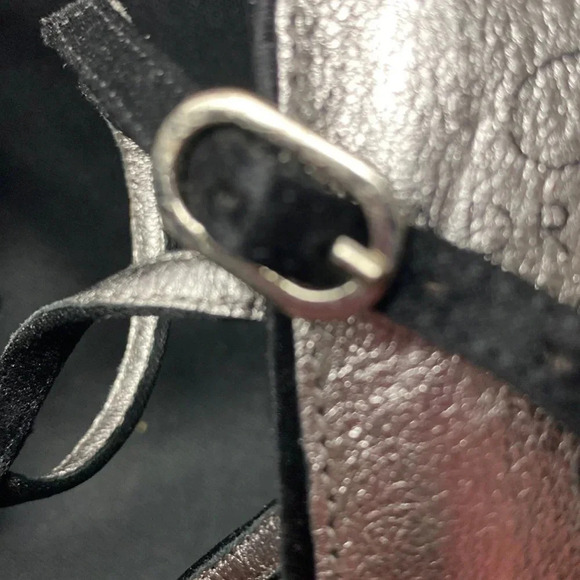 ADRIANNA PAPELL WO SIZE 10 BLACK 5”HEEL LEATHER HIGH HEEL SHOE ANKLE STRAPS - Picture 12 of 14